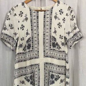 Ann Taylor Loft Short Sleeve Dress Floral Pattern